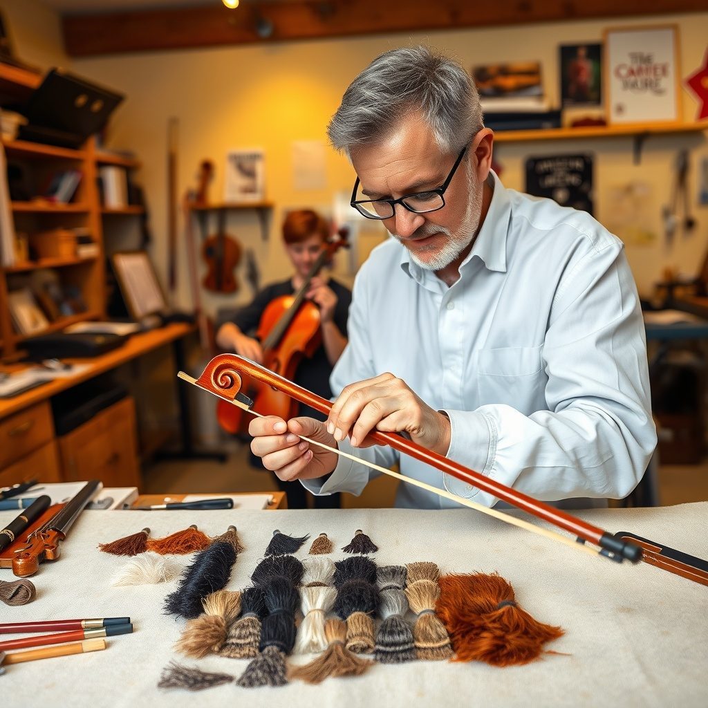 Violin bow adjustment process